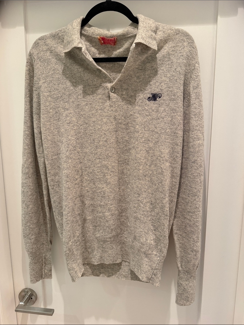 Vintage 100 % Lambswool Polo Sweater - made in Scotland
